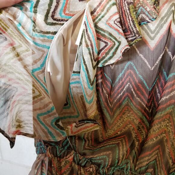 Pure Sugar Boho Zig Zag Maxi Dress Small - Picture 7 of 12